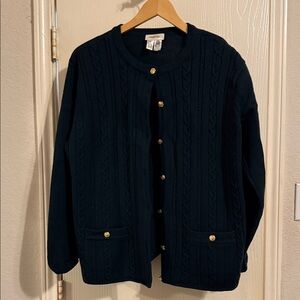 Women’s Dark green vintage Talbots Cable Knit Sweater